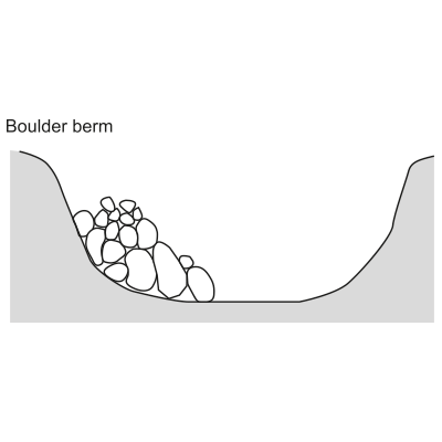 Boulder berm (boulder bench)
